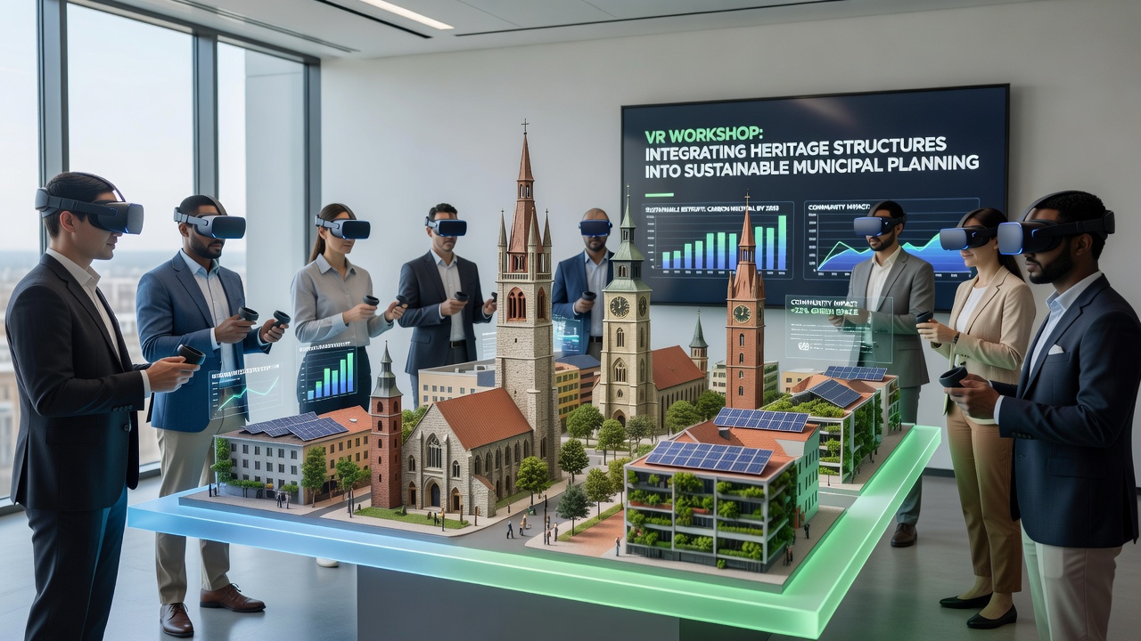 The Integration of Scaled Church Tower Models into Virtual Reality Workshops for Training Municipal Planners on Sustainable Development Strategies